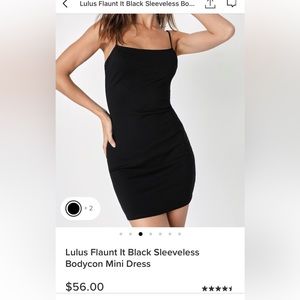 Lulus black bodycon mini dress